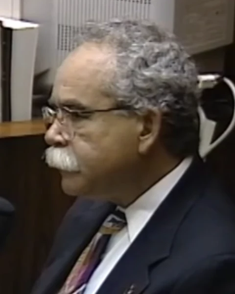Courtroom still of Det. Bert Luper.