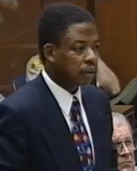 Courtroom still of Carl Douglas.