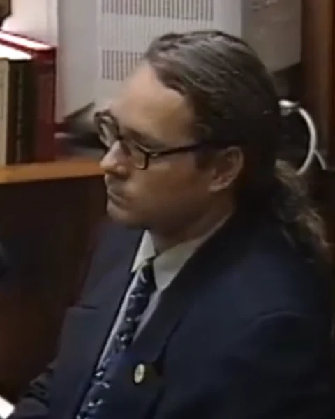 Courtroom still of Christian Reichardt.
