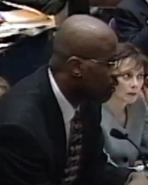 Courtroom still of Christopher Darden.
