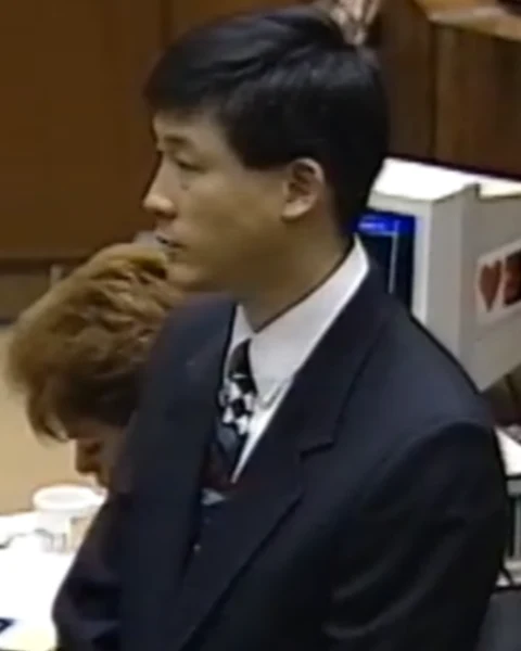 Courtroom still of Dennis Fung.