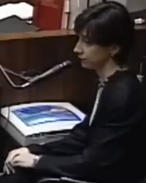 Courtroom still of Eva Stein.
