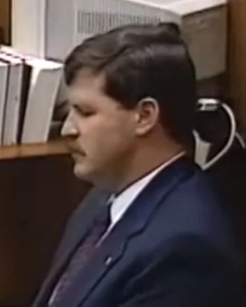 Courtroom still of Gregory Matheson.
