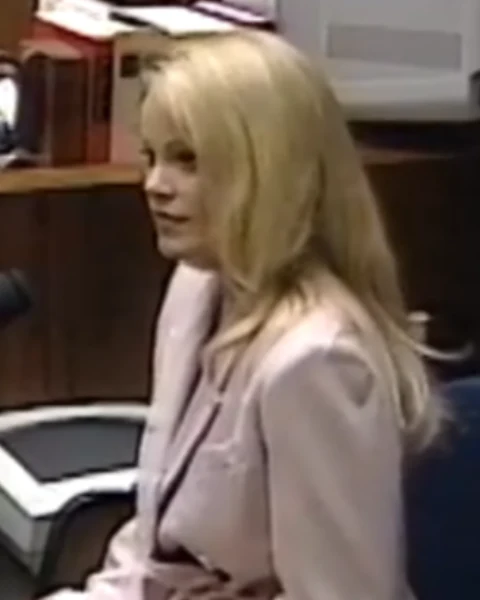 Courtroom still of Gretchen Stockdale.