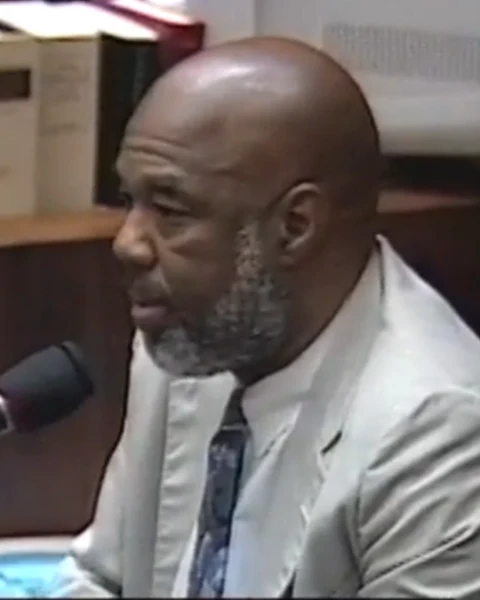 Courtroom still of Howard Bingham.