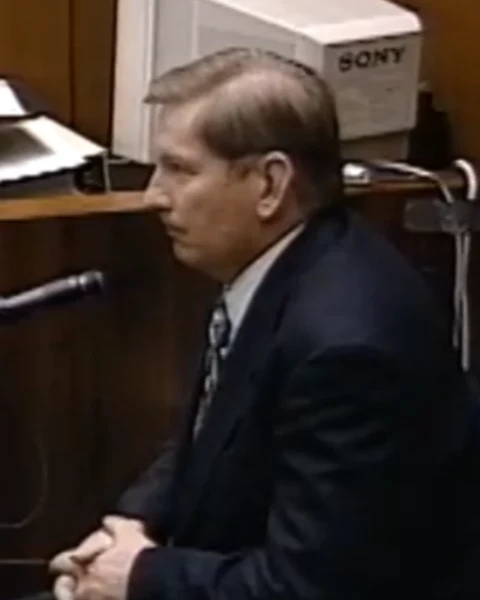 Courtroom still of Det. John Edwards.