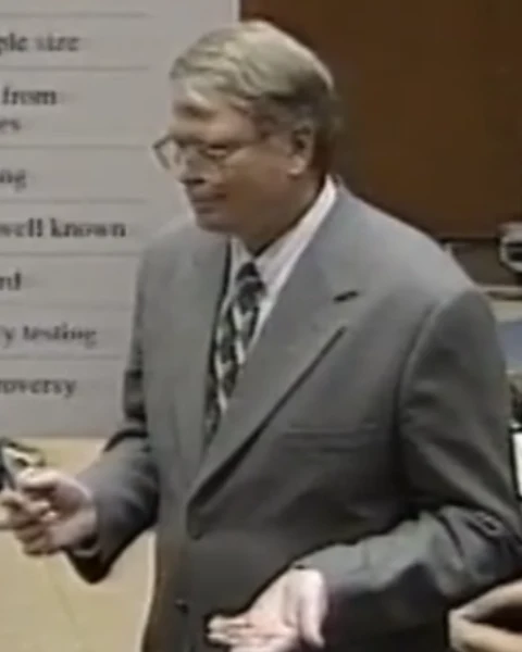 Courtroom still of Dr. John Gerdes.