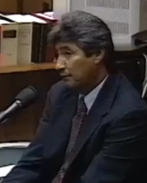 Courtroom still of John Meraz.