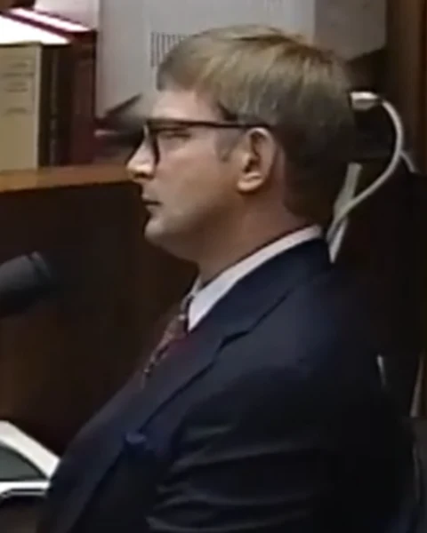 Courtroom still of Kenneth Berris.