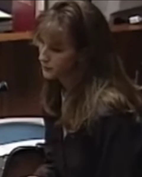 Courtroom still of Kimberly Goldman.