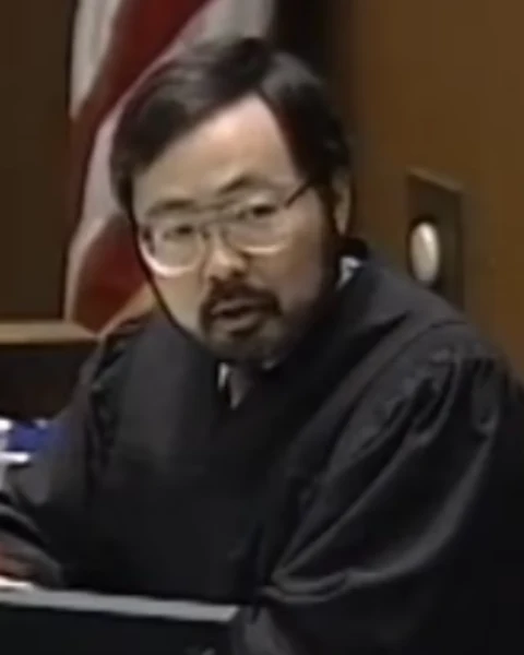 Courtroom still of Lance A. Ito.