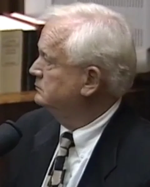 Courtroom still of Larry Ragle.