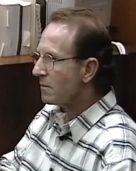 Courtroom still of Louis Karpf.