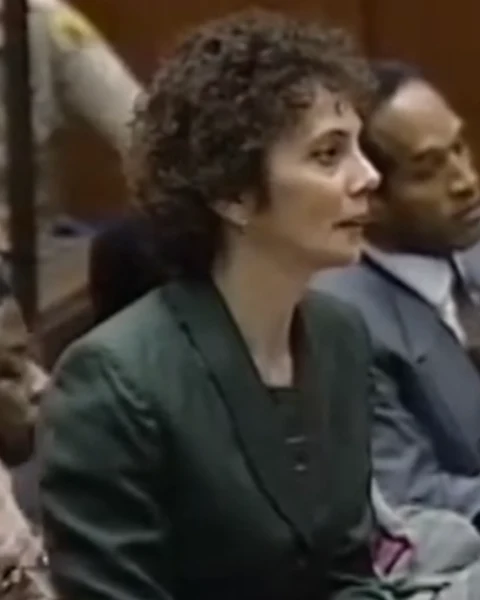 Courtroom still of Marcia Clark.