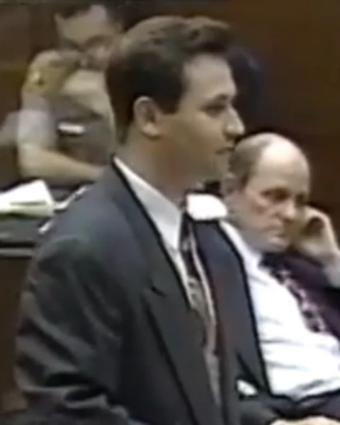 Courtroom still of Matthew Schwartz.