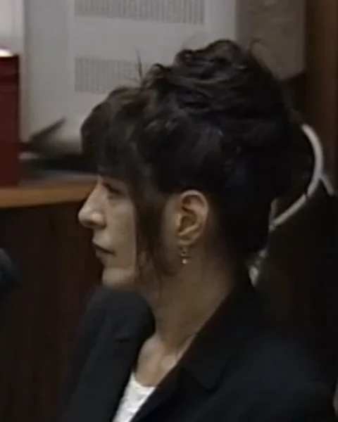 Courtroom still of Natalie Singer.