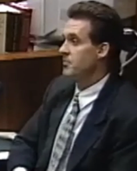Courtroom still of Richard Walsh.