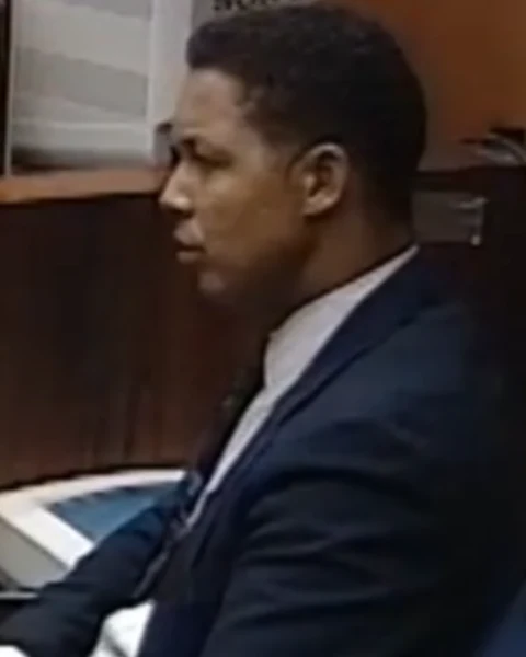 Courtroom still of Ron Shipp.