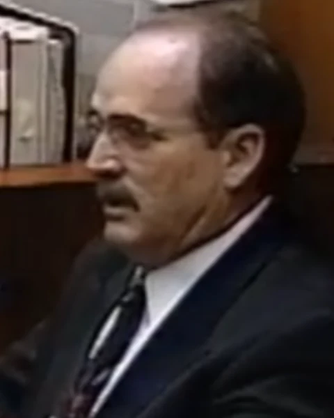 Courtroom still of Det. Ronald Phillips.