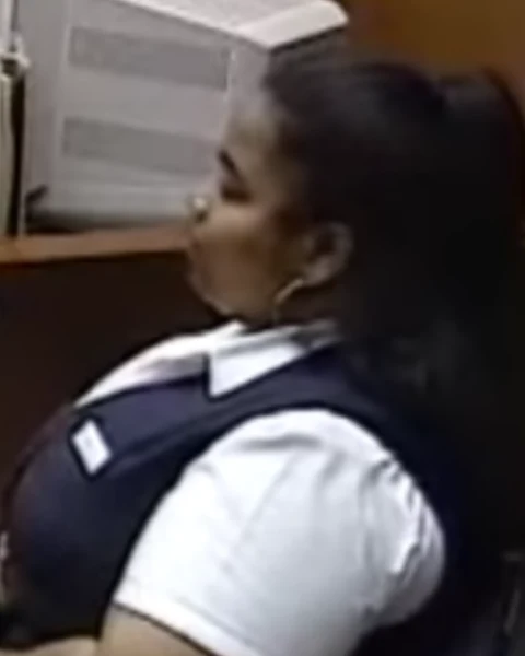 Courtroom still of Terri Moore.
