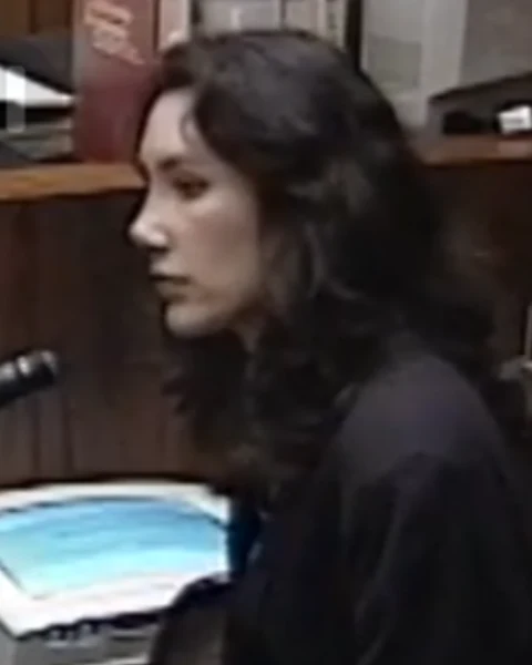 Courtroom still of Tia Gavin.