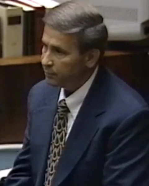 Courtroom still of William Bodziak.