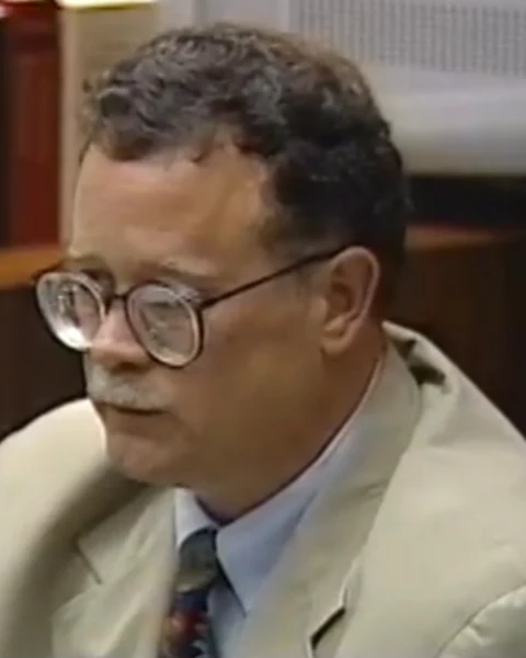 Courtroom still of Dr. William Shields.